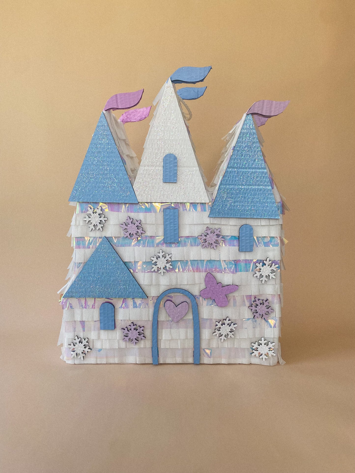 🏰 Enchanted Castle Piñata – Handmade 24” Princess Party Decoration, Candy Holder