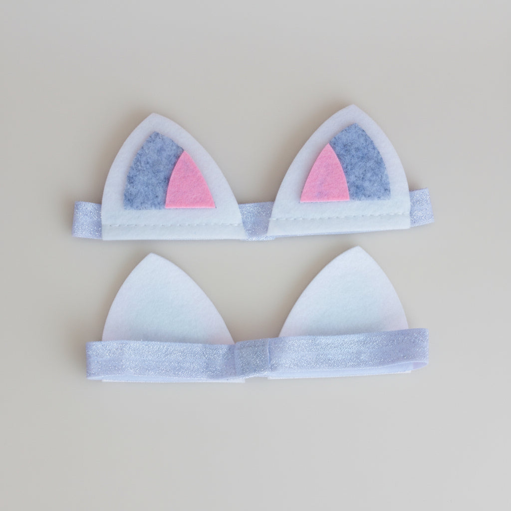 Cat ears felt headband (Set of 4)