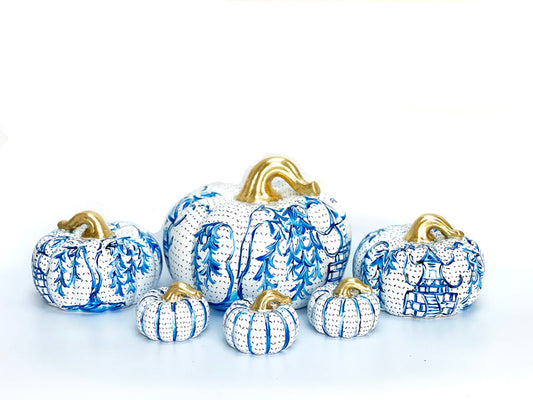 Chinoiserie Ceramic Pumpkins