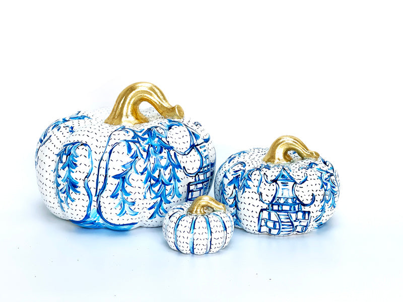 Chinoiserie Ceramic Pumpkins