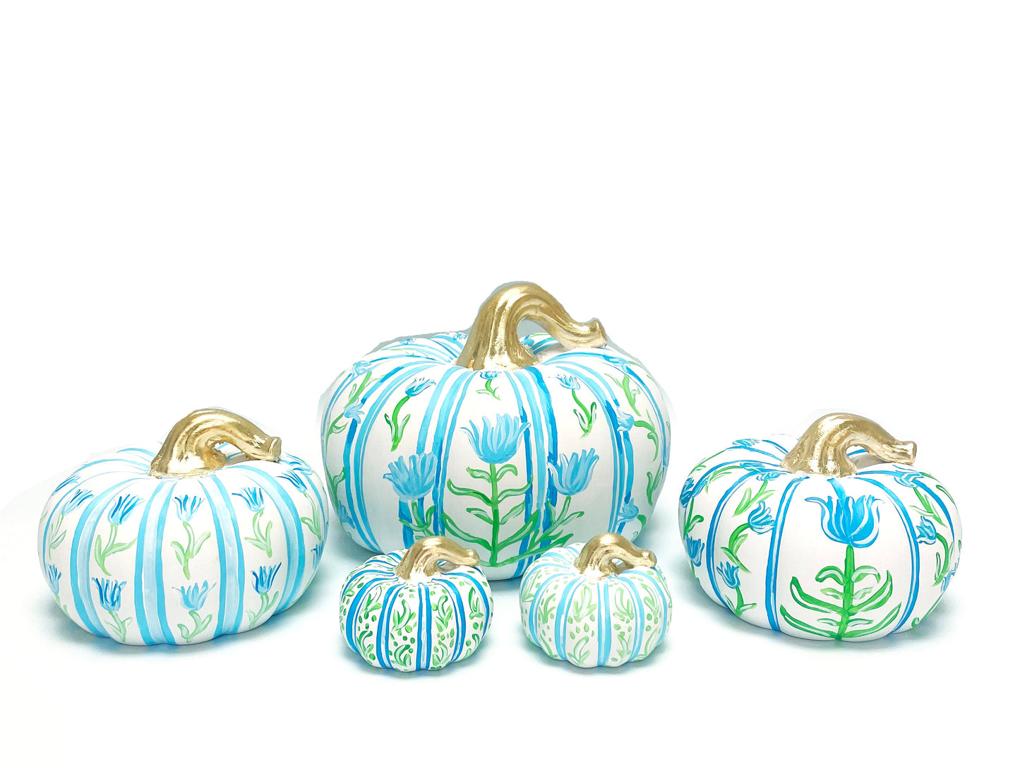 Elegant Hand-Painted Ceramic Pumpkins for Fall Decor