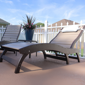 Curved Chaise Lounge (Stackable)