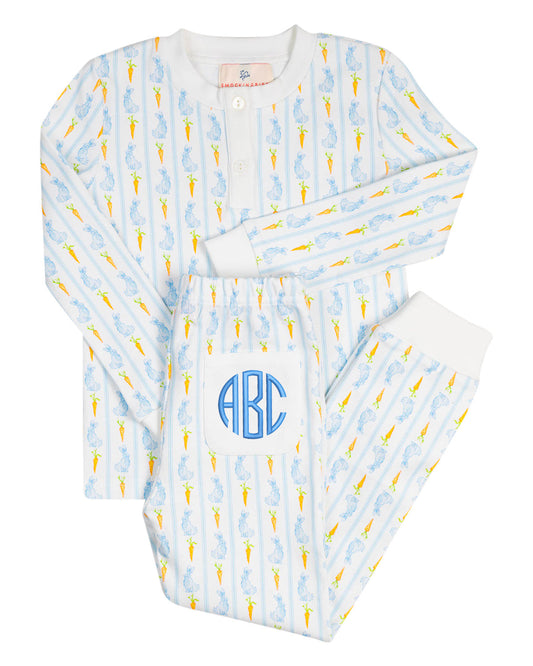Blue Bunny Knit Pajamas-FINAL SALE (Size 4T)