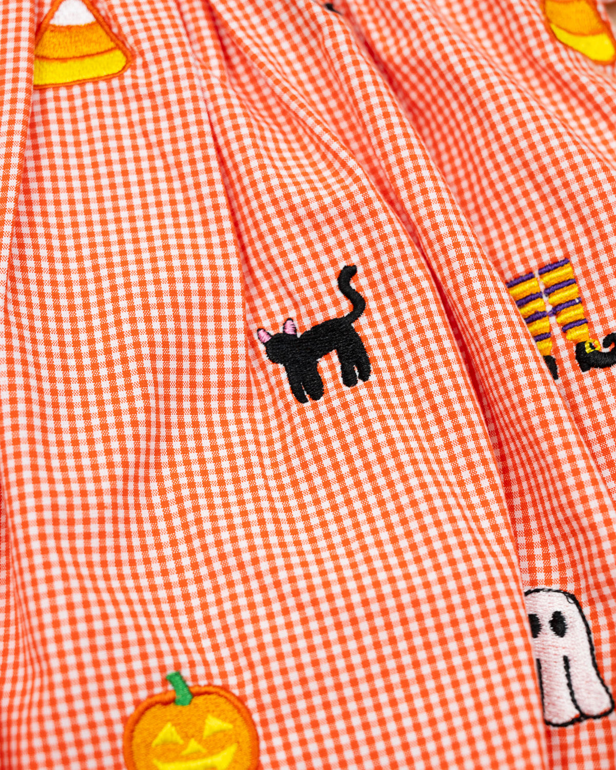 Spooky Embroidered Halloween Dress