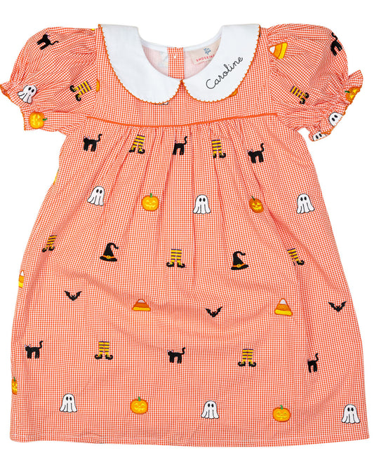 Spooky Embroidered Halloween Dress