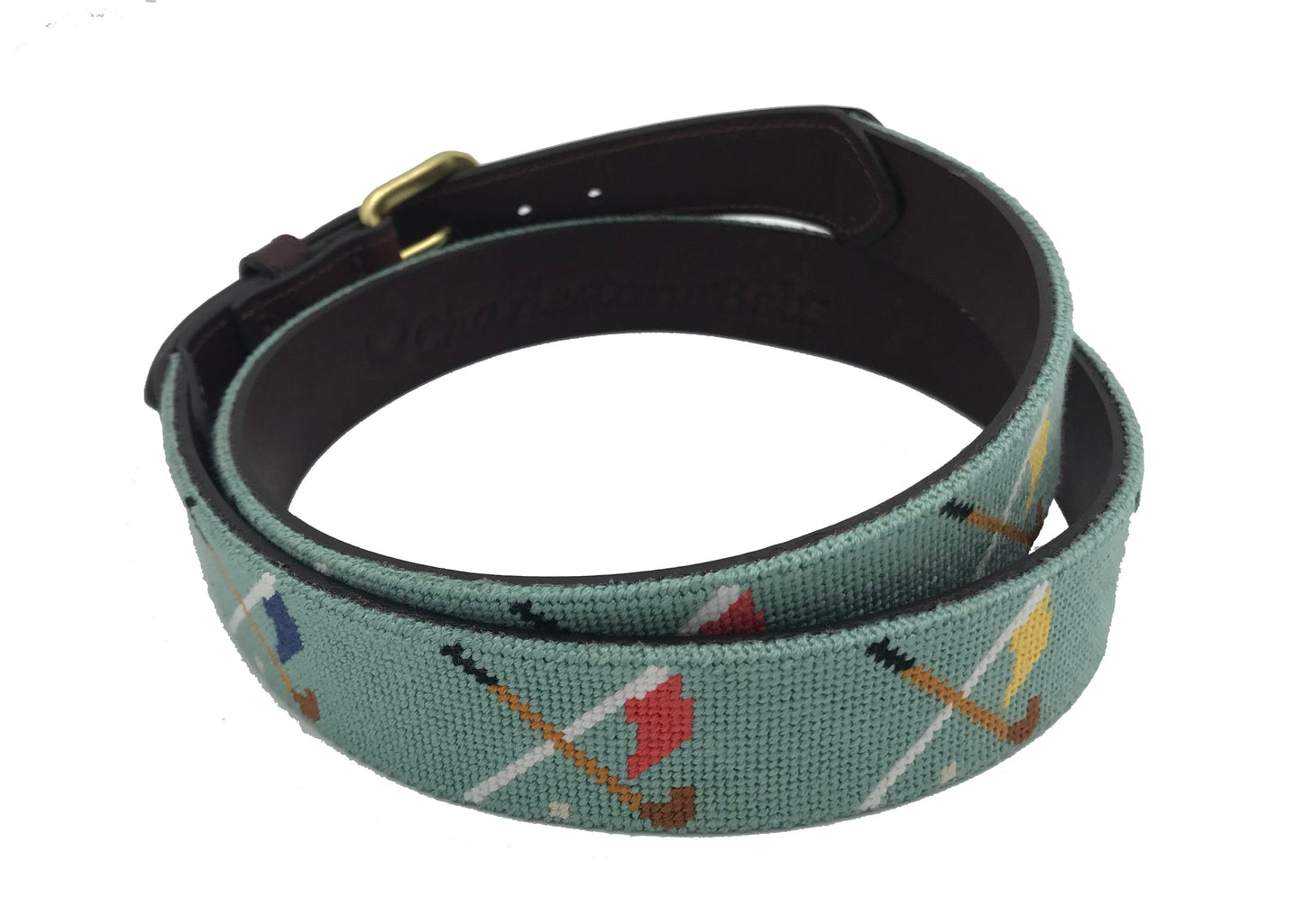 Golf Clubs and Flags Crossed