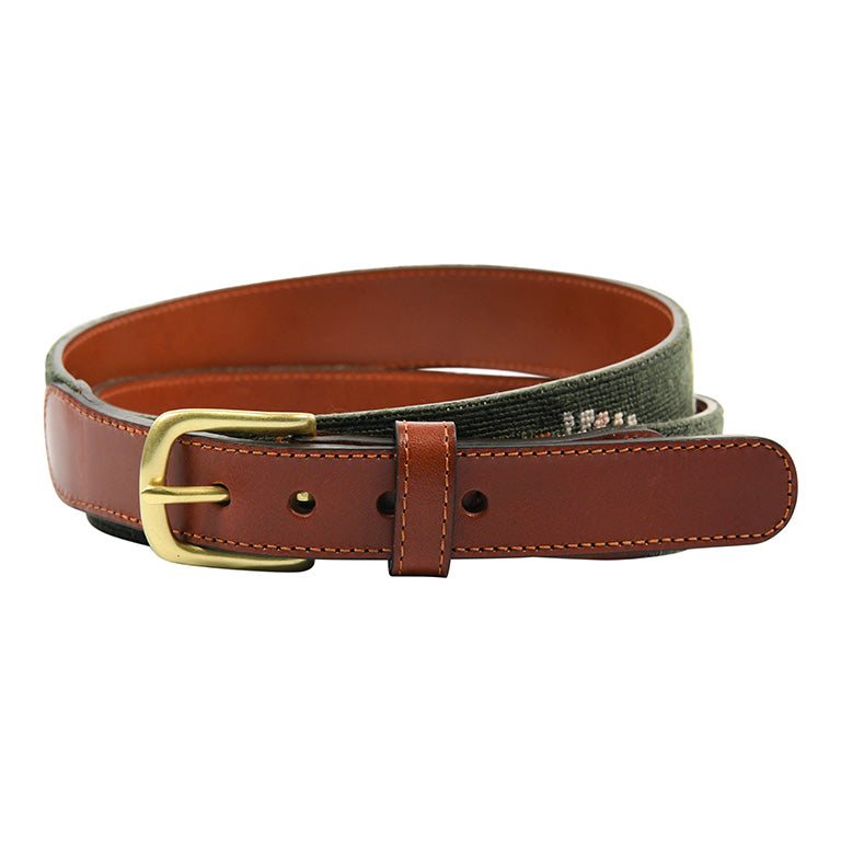 Golf Birdie On Needlepoint Belt (Final Sale)