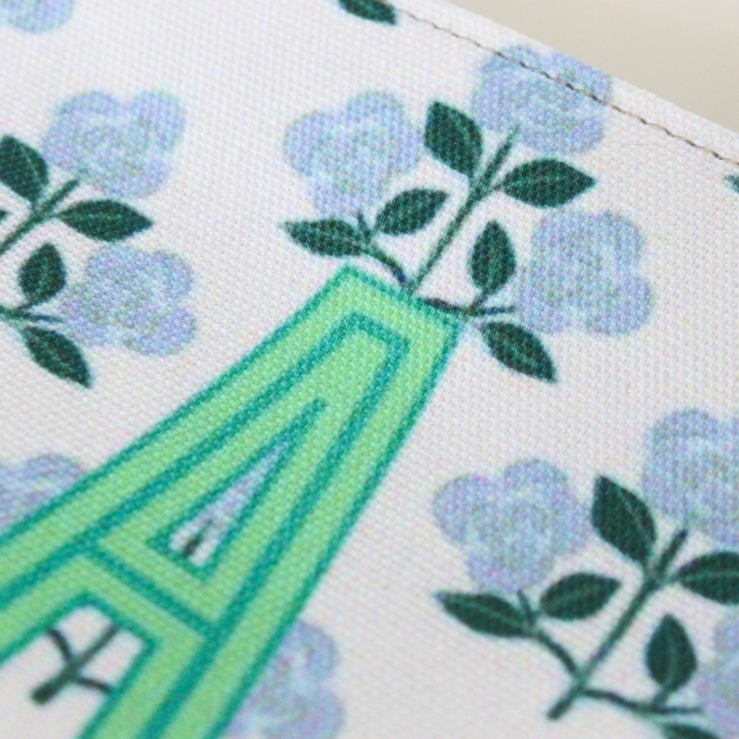 Single Initial - Small Flat Zip Pouch Betsy Blue - New!