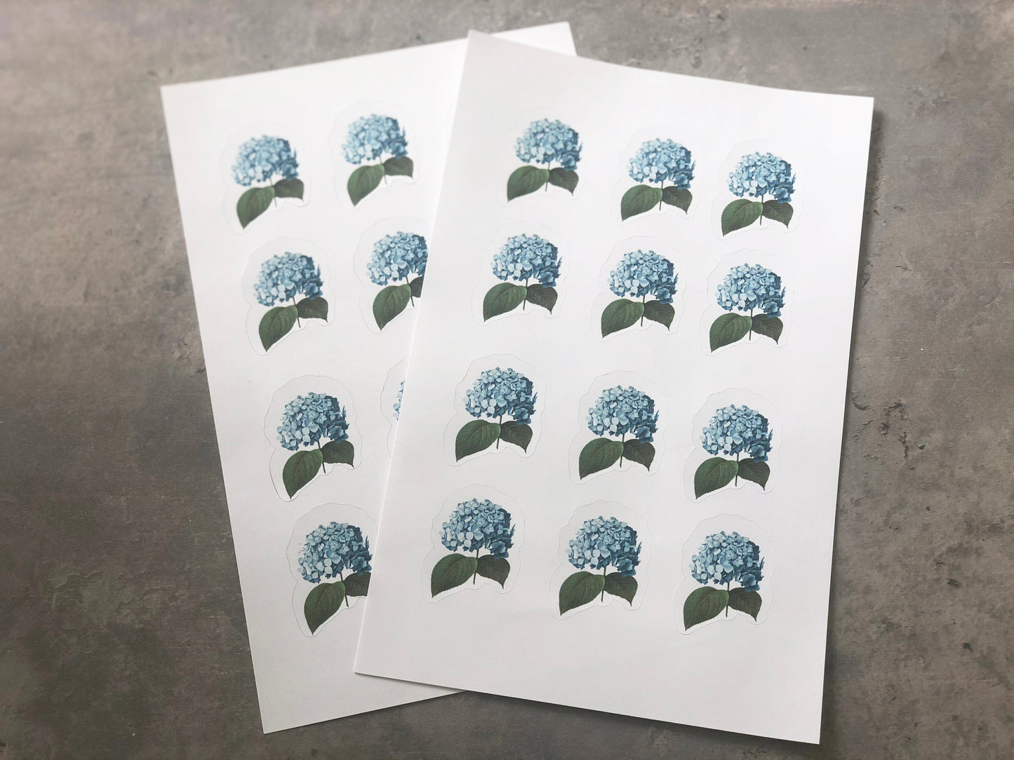 Blue Hydrangea Sticker Sheets