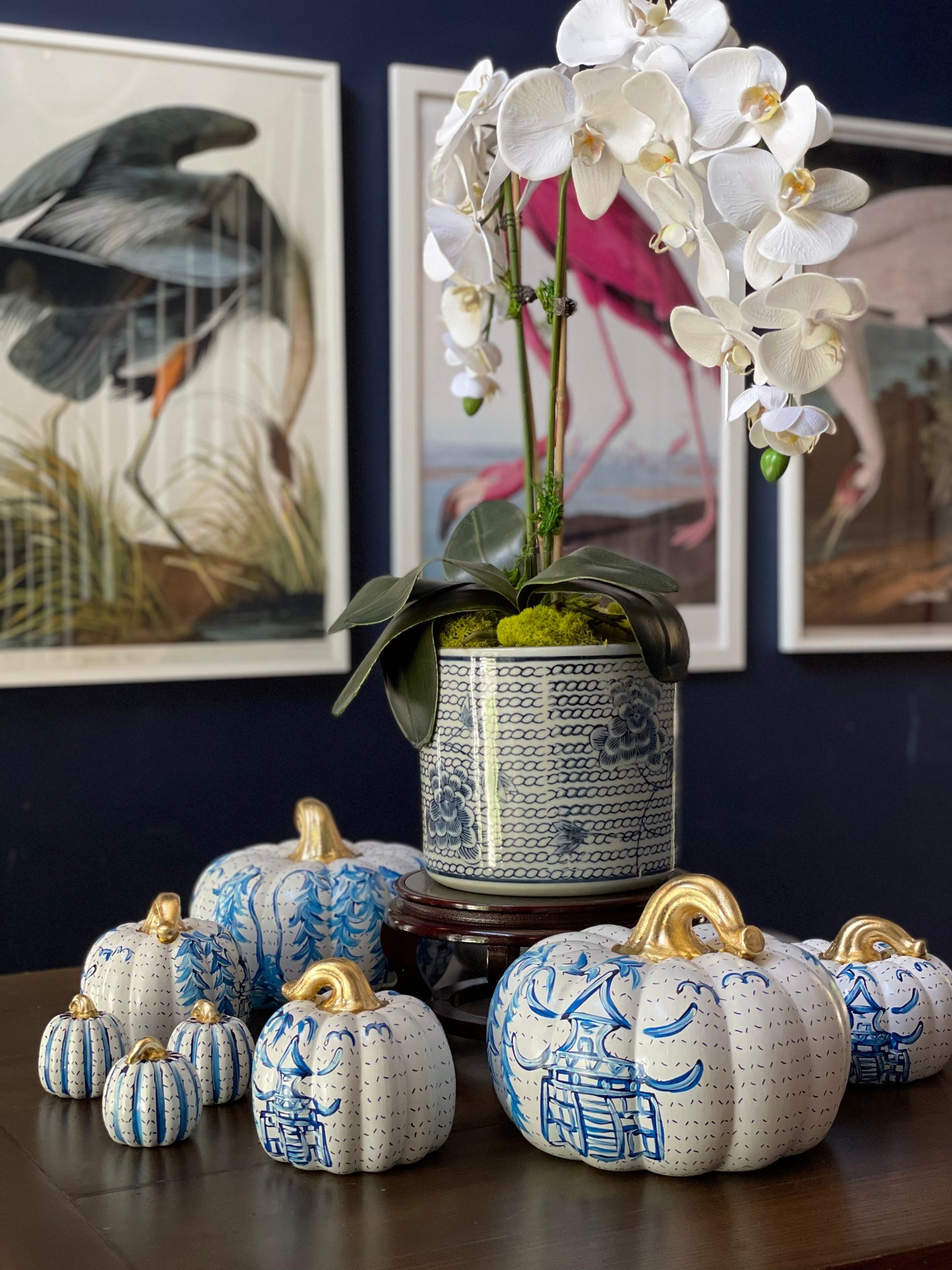 Chinoiserie Ceramic Pumpkins
