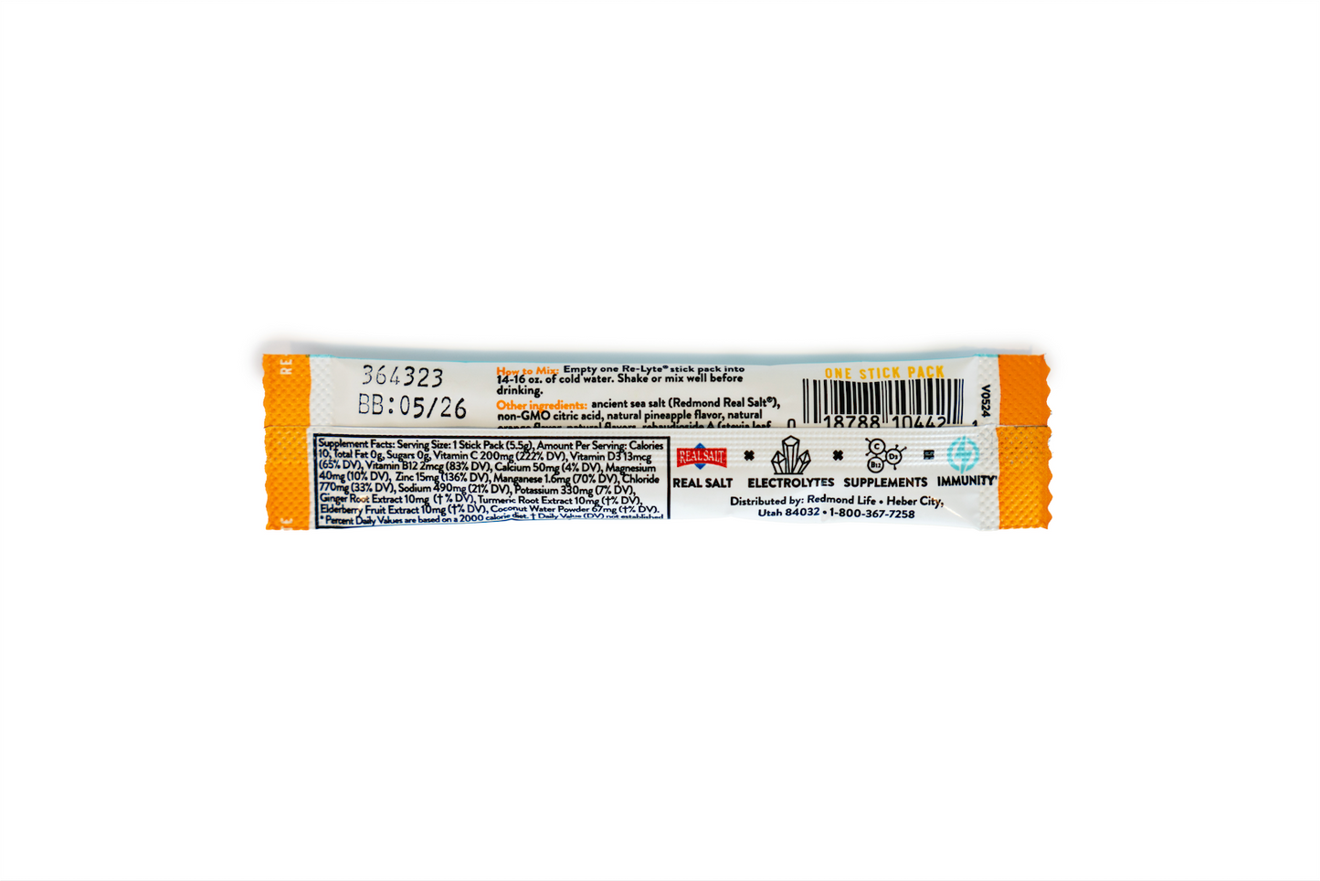 Re-Lyte Immunity Electrolyte Powder Sample Stick Pack