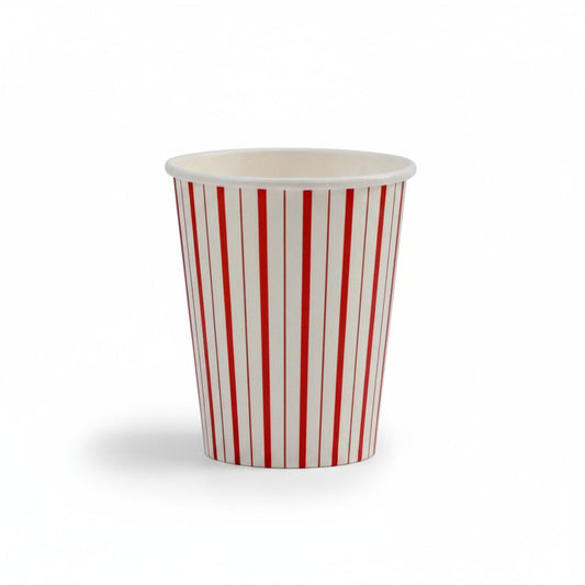 Red Fine Stripes Cups (Set of 8)