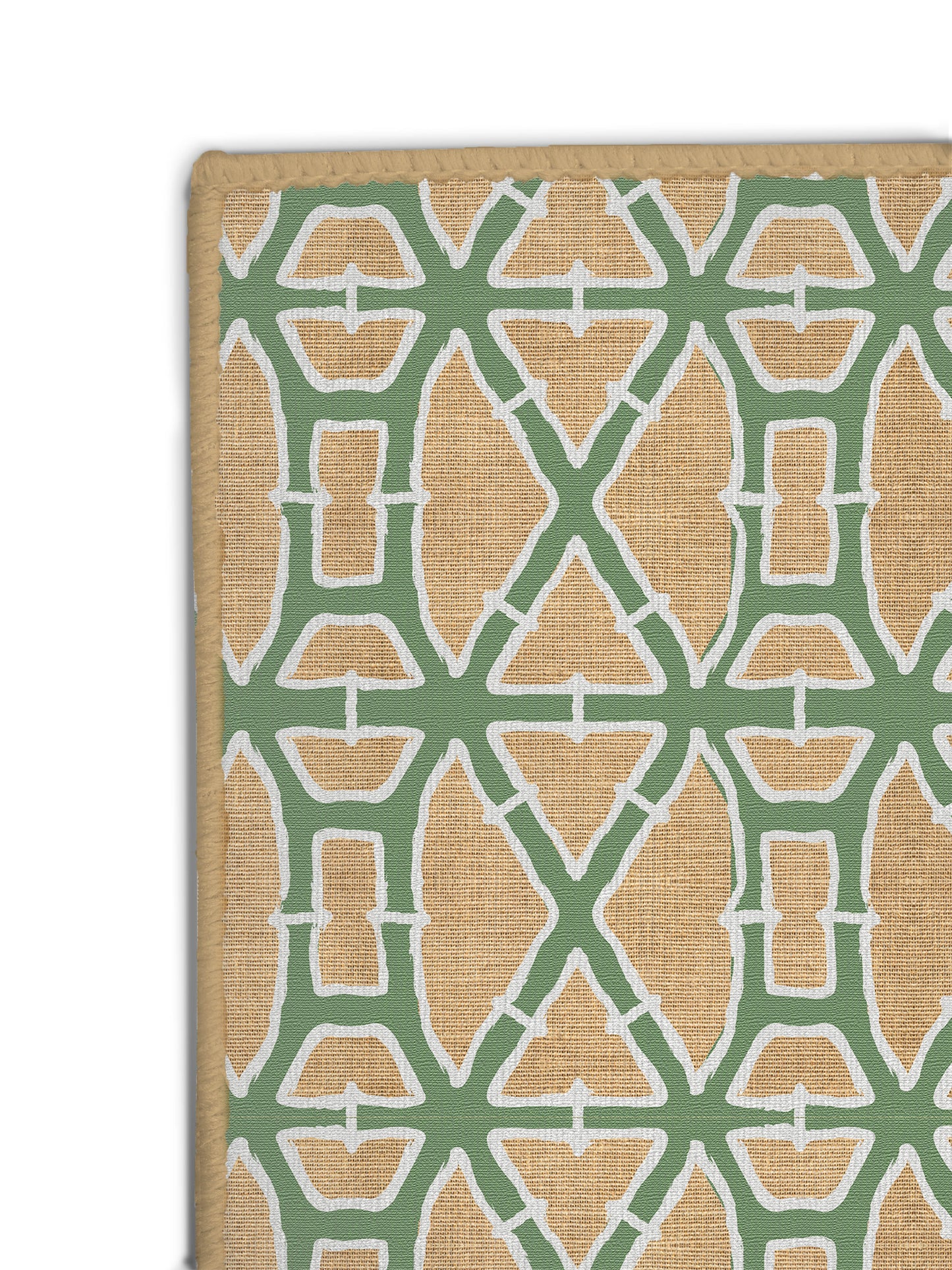 Bamboo Green Nu-Jute Rug - New & WASHABLE!