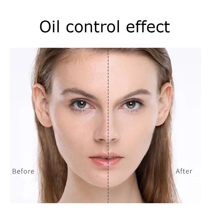 Matte Setting Powder Lasting Oil-Control Purple Glitter Pressed Powder Brightening Face Powder Jelly Compact Foundation Makeup