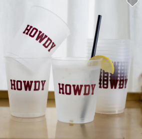 Howdy Party Cups Frosted