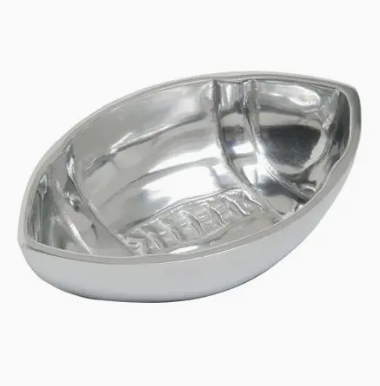 Polished Aluminum Football Dip Bowl