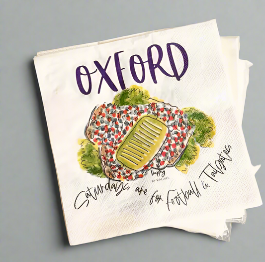 Oxford Ole Miss Stadium Napkin