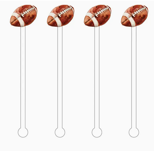 Football Acrylic Stir Sticks