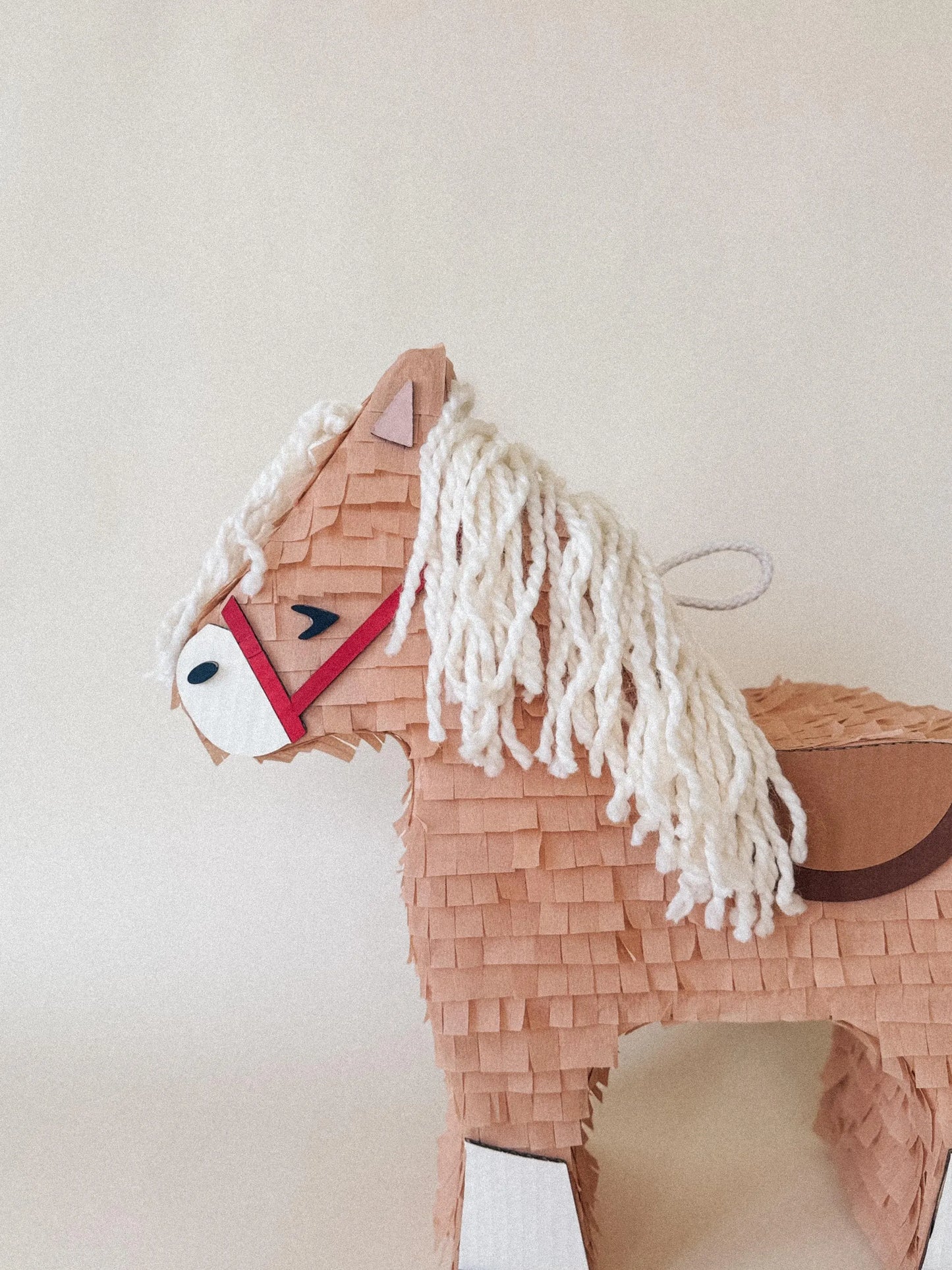 Birthday Horse Piñata – Handmade Party Decoration with String Mane & Candy Holder