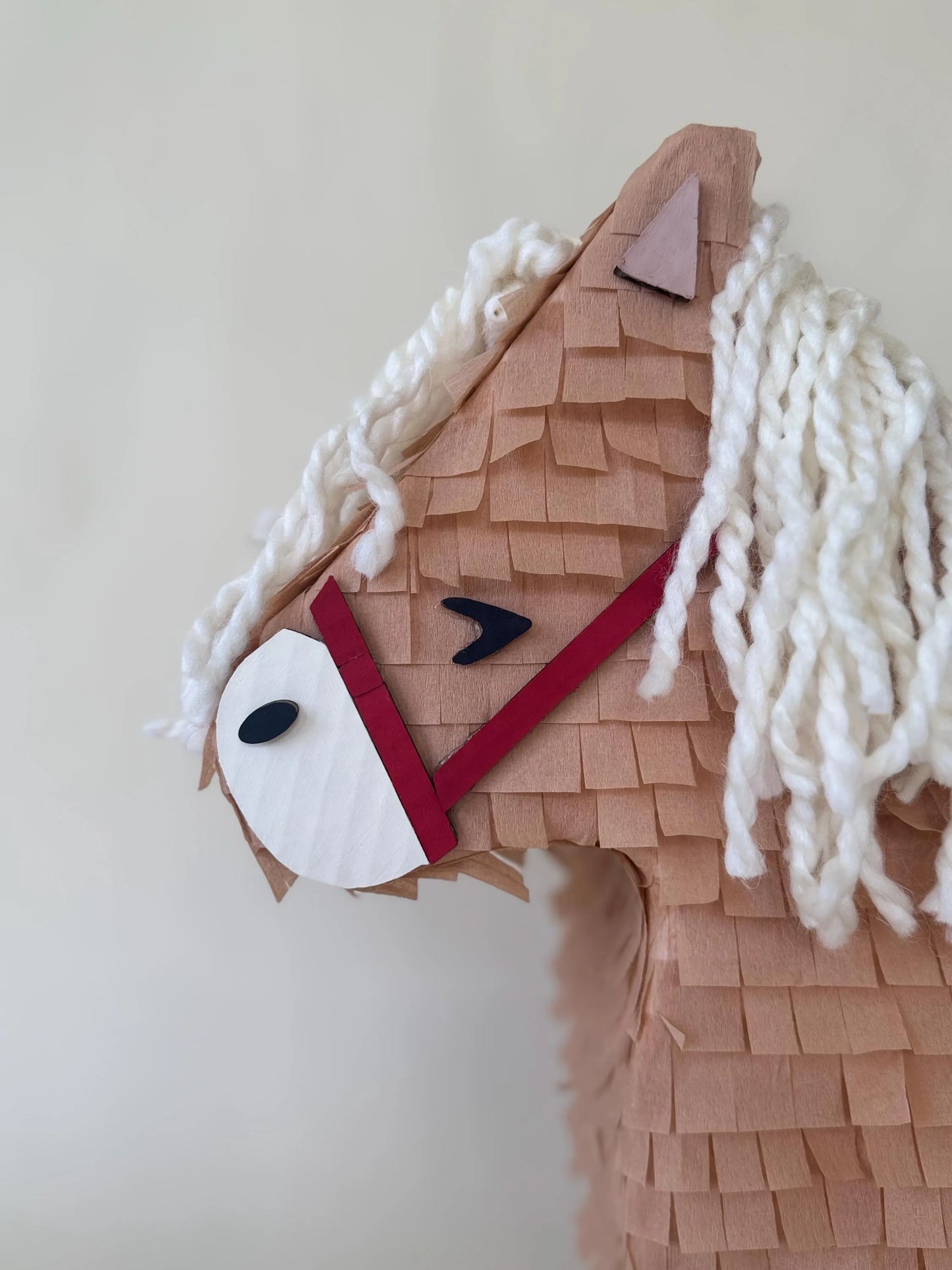 Birthday Horse Piñata – Handmade Party Decoration with String Mane & Candy Holder