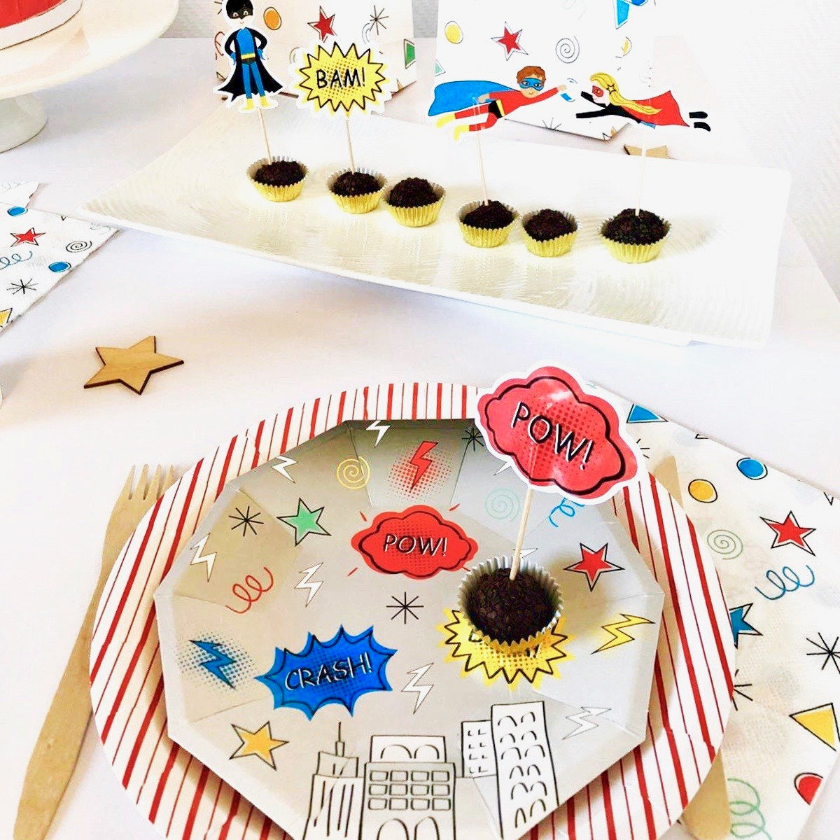 Superheroes Toppers (Set of 12)