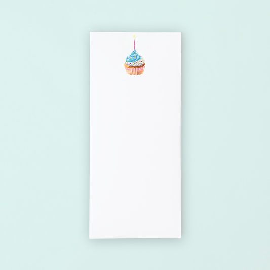 Birthday Cupcake Lists Pad