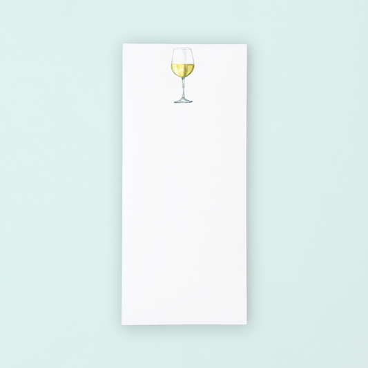 White Wine Glass Lists Pad