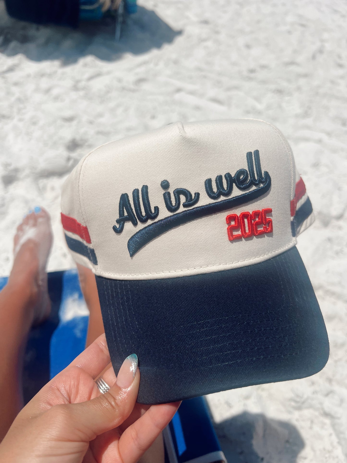 All is Well - Navy Vintage Trucker Hat