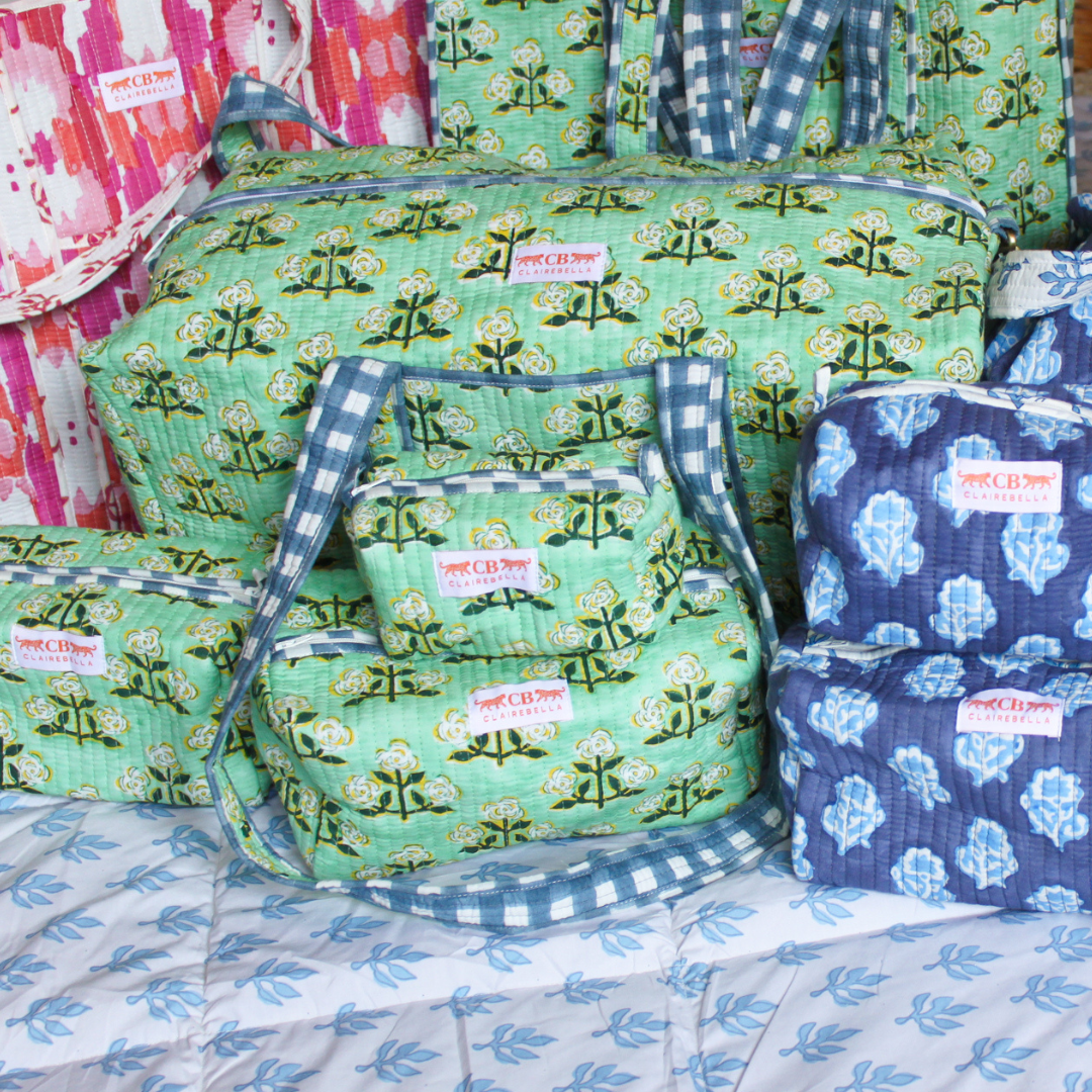 Quilted Duffle Bag - Betsy Green - New!