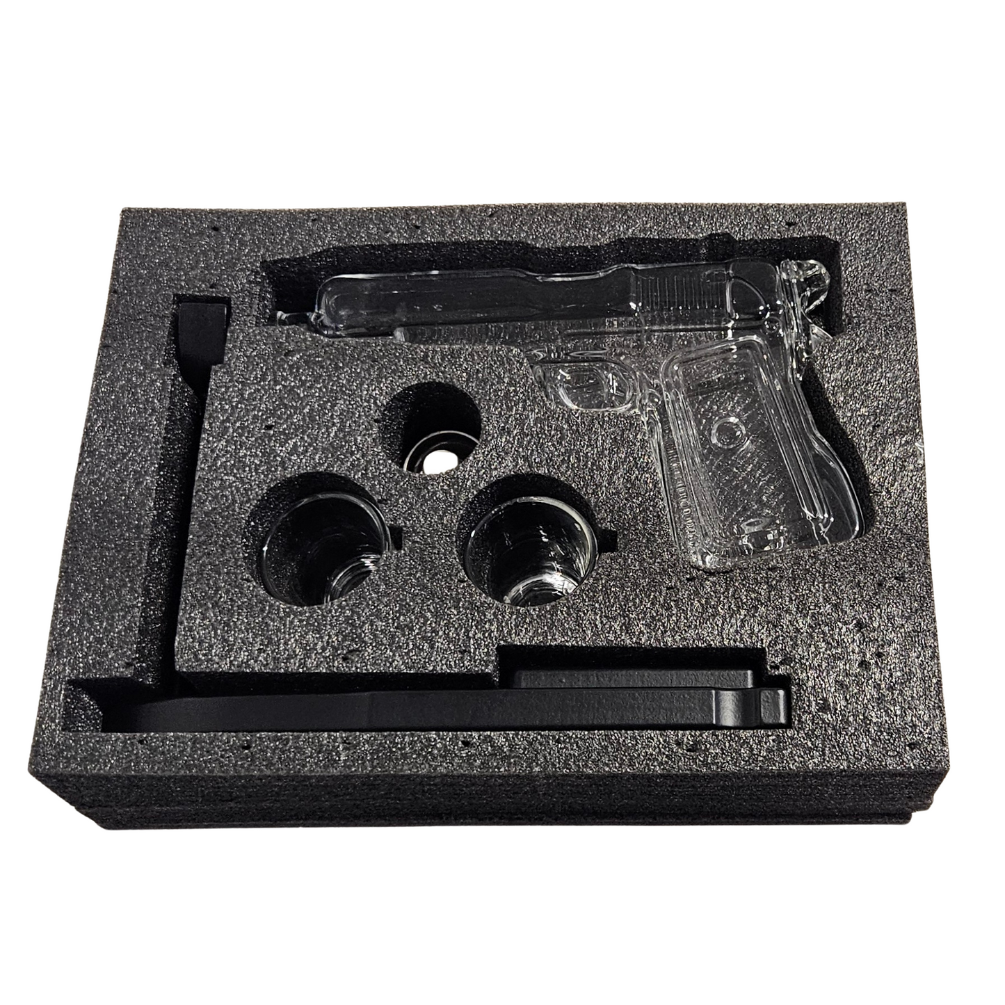 Hittcraft Pistol Decanter Set with Display Stand & Shot Glasses