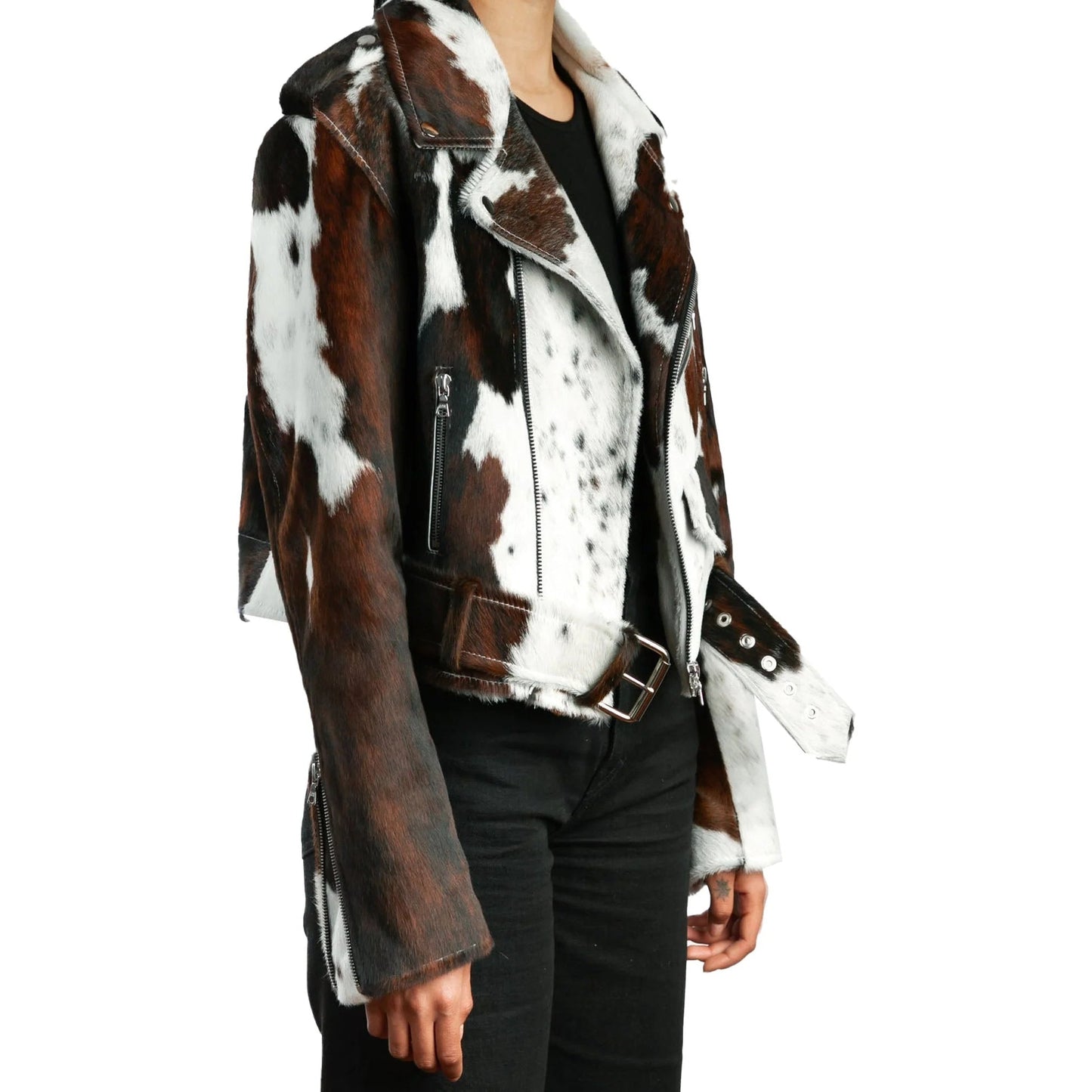 Women's Cow Hide Jacket, Genuine Leather Outerwear, Stylish & Warm Winter Fashion, Perfect Gift for Her