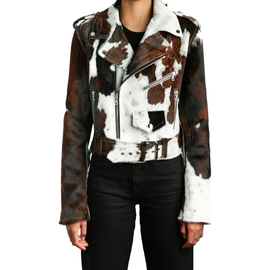 Women's Cow Hide Jacket, Genuine Leather Outerwear, Stylish & Warm Winter Fashion, Perfect Gift for Her
