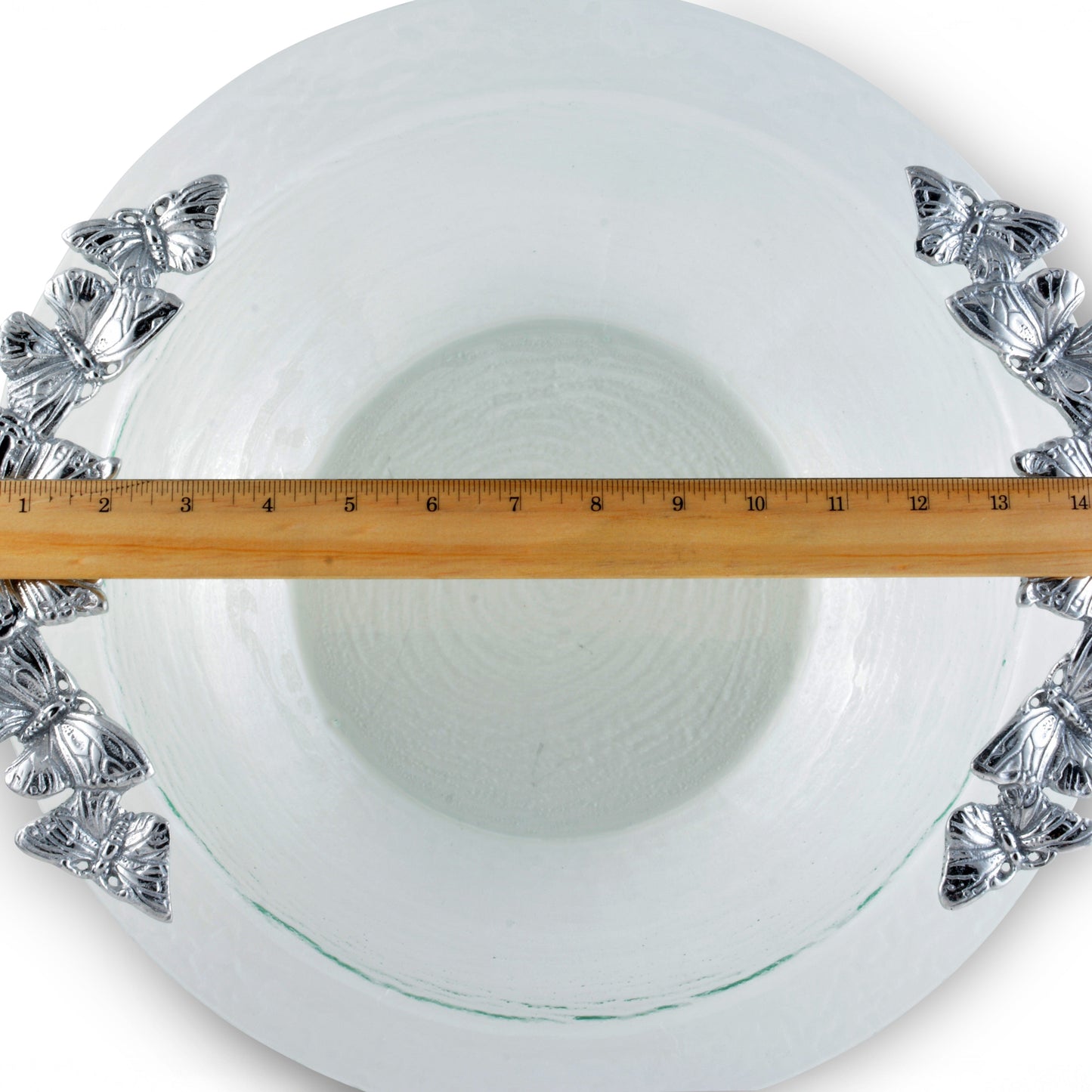 Butterfly Glass Salad Bowl