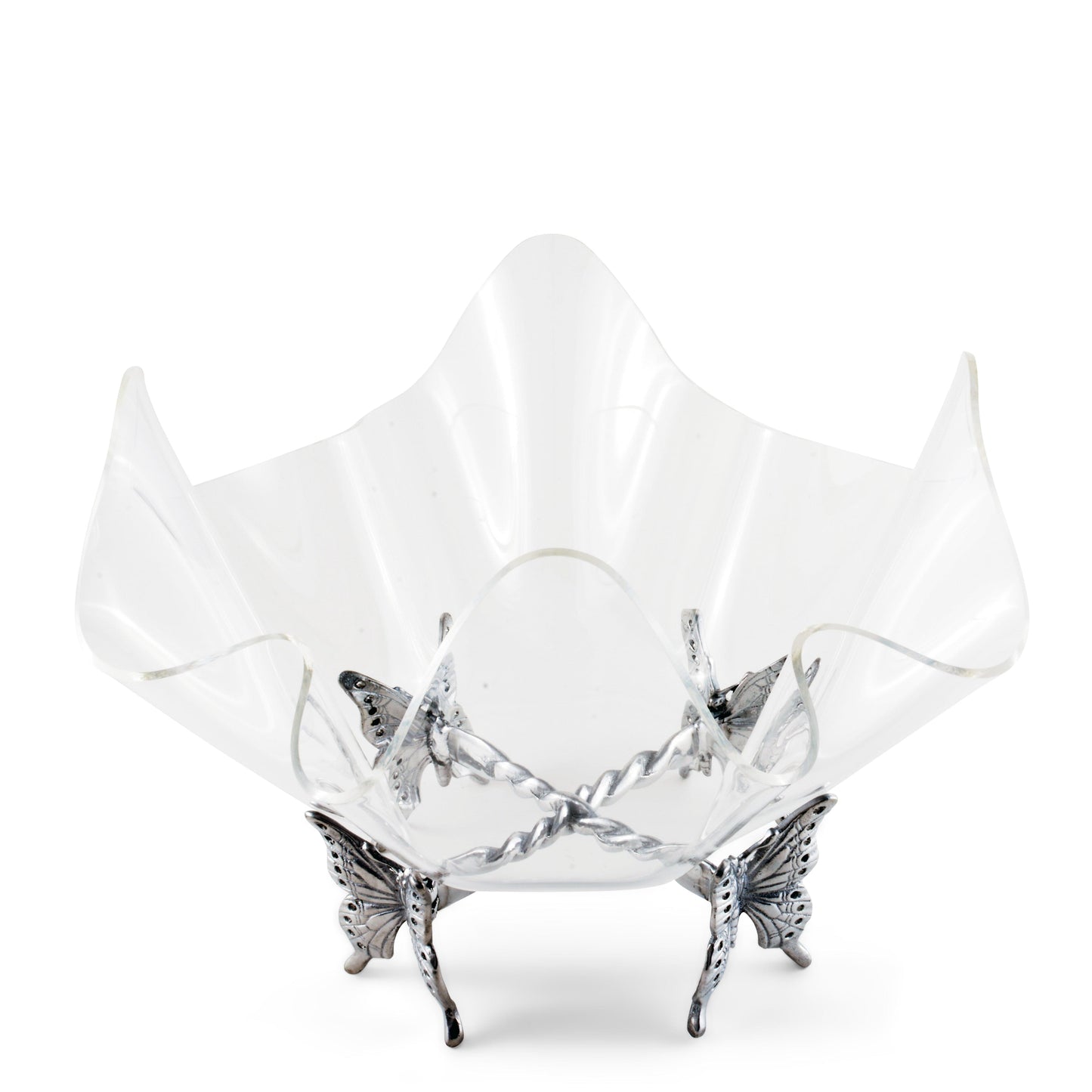 Butterfly Stand Acrylic Bowl 14
