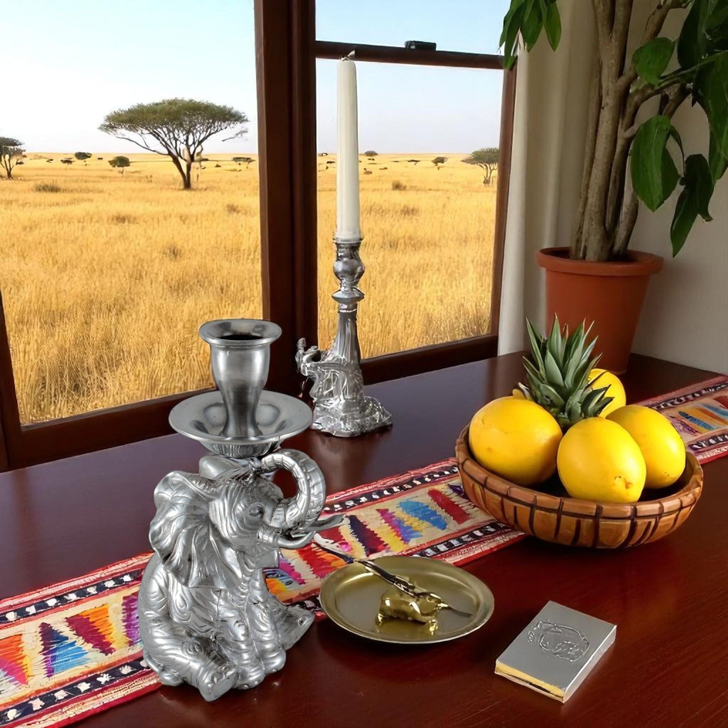 Elephant Taper Candle Holder