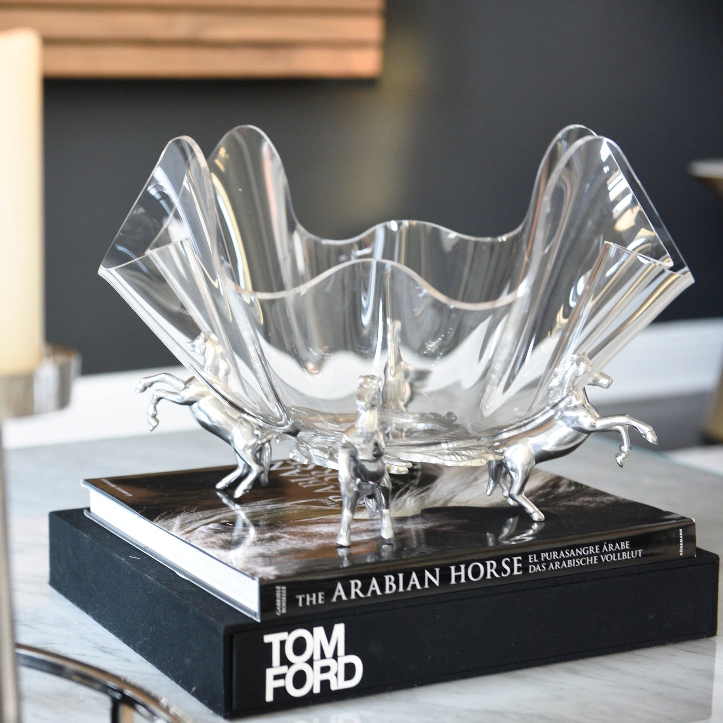 Horse Stand Acrylic Bowl 14