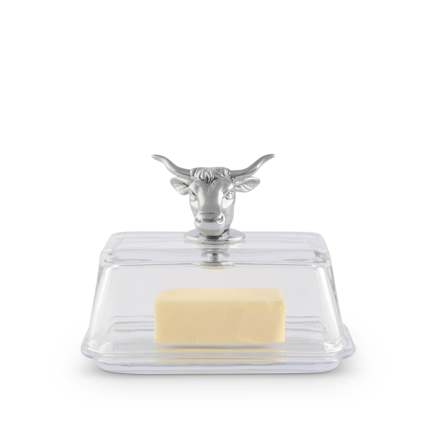 Glass Butter Dish - Cow