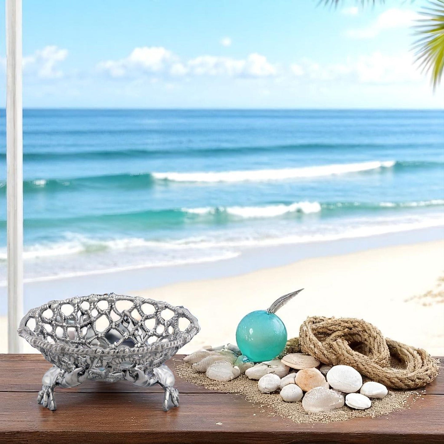 Crab and Net Fruit Basket