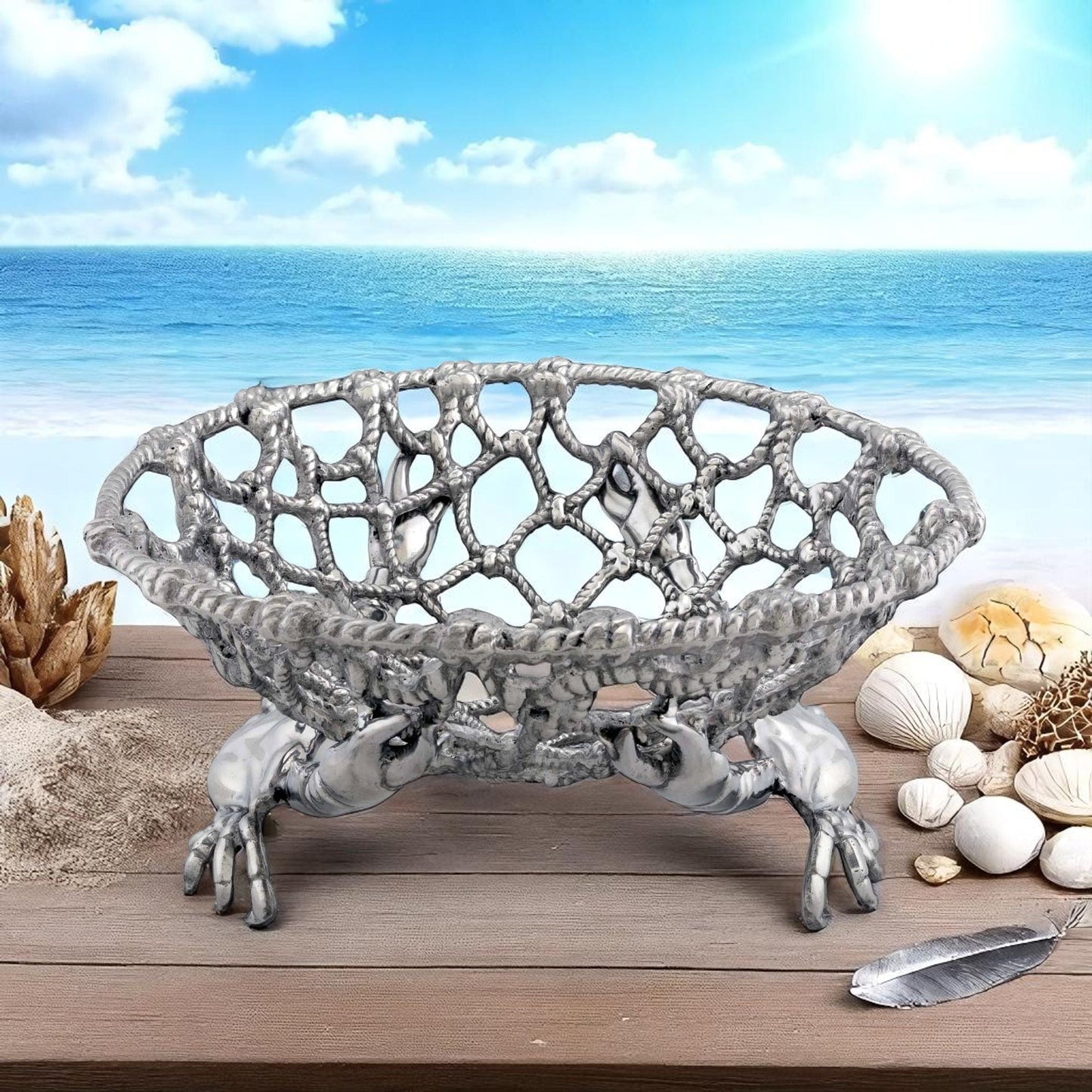 Crab and Net Fruit Basket
