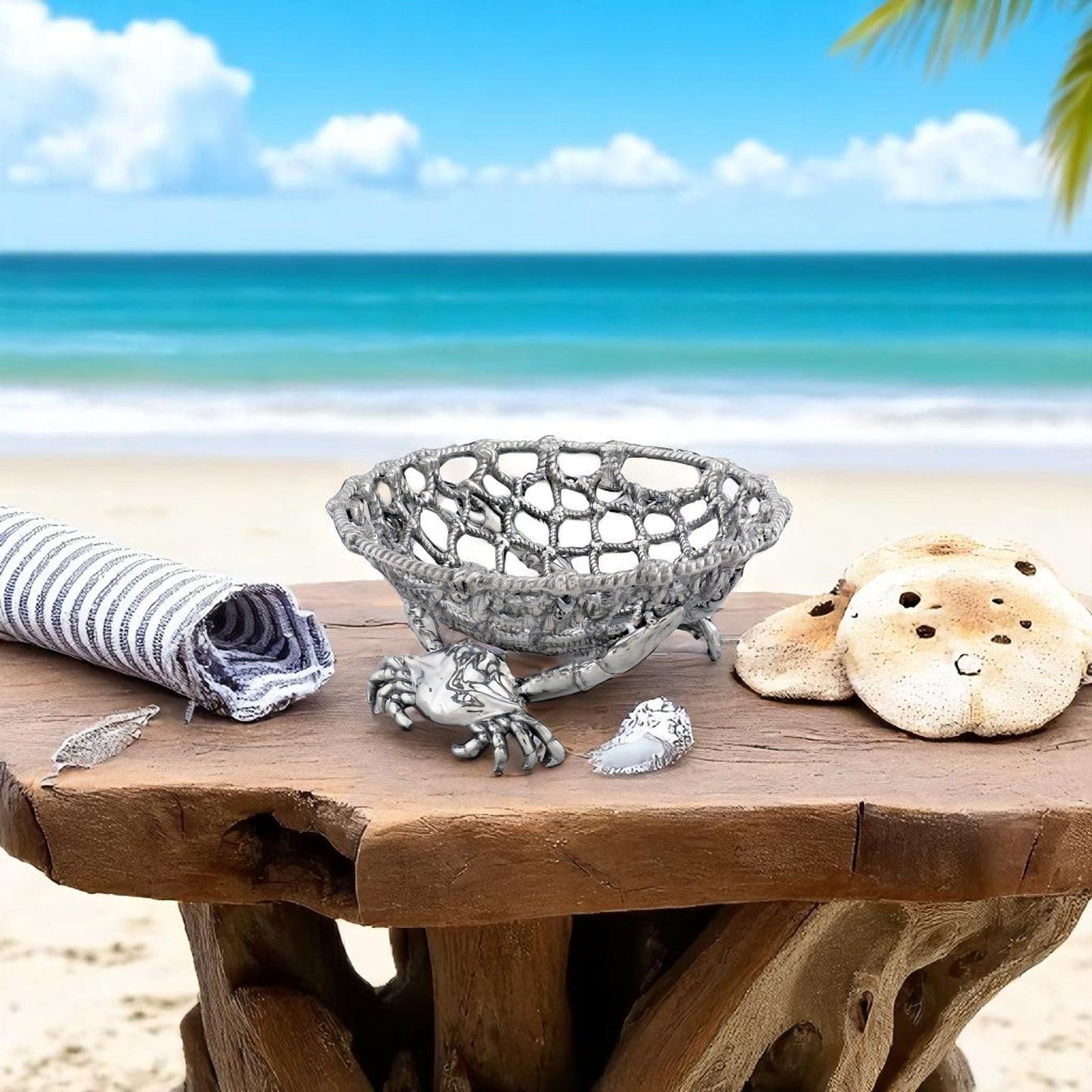 Crab and Net Fruit Basket