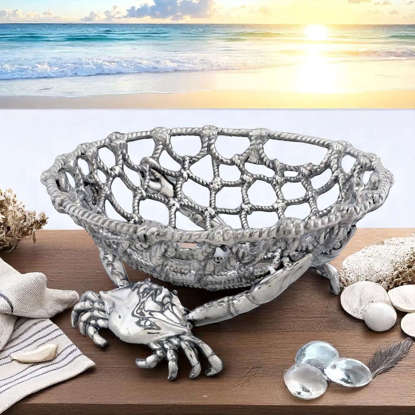 Crab and Net Fruit Basket