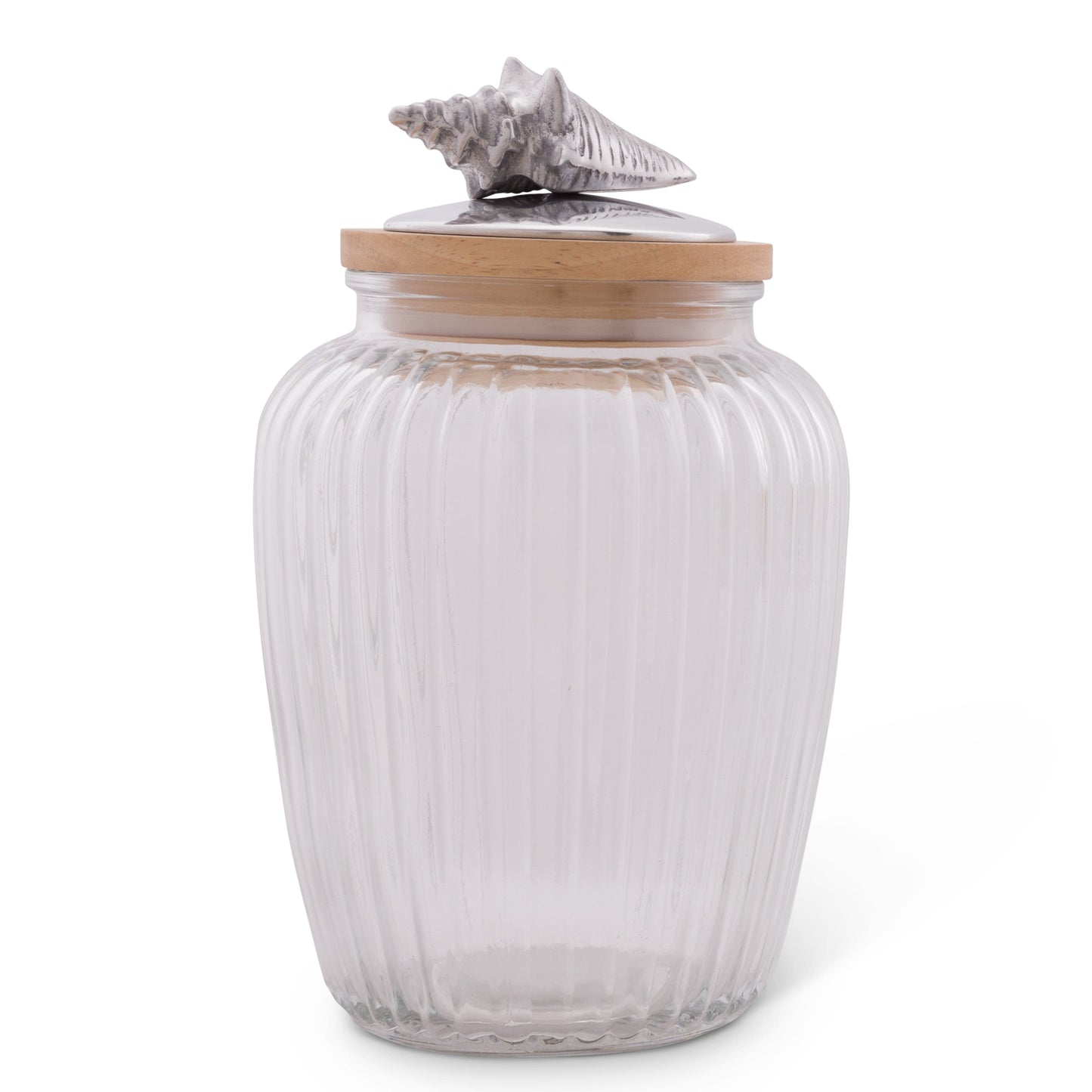 Shell Knob Glass Canisters
