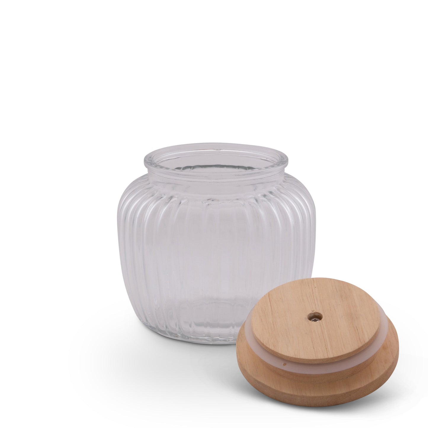Shell Knob Glass Canisters