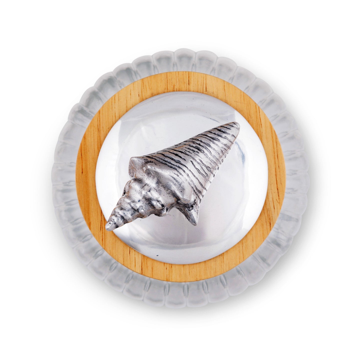 Shell Knob Glass Canisters