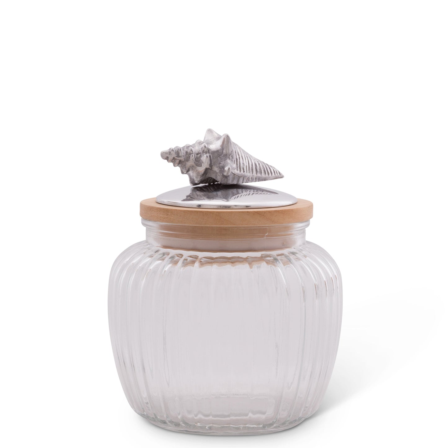 Shell Knob Glass Canisters
