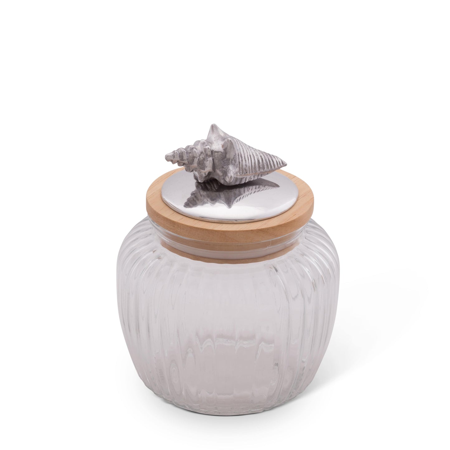 Shell Knob Glass Canisters