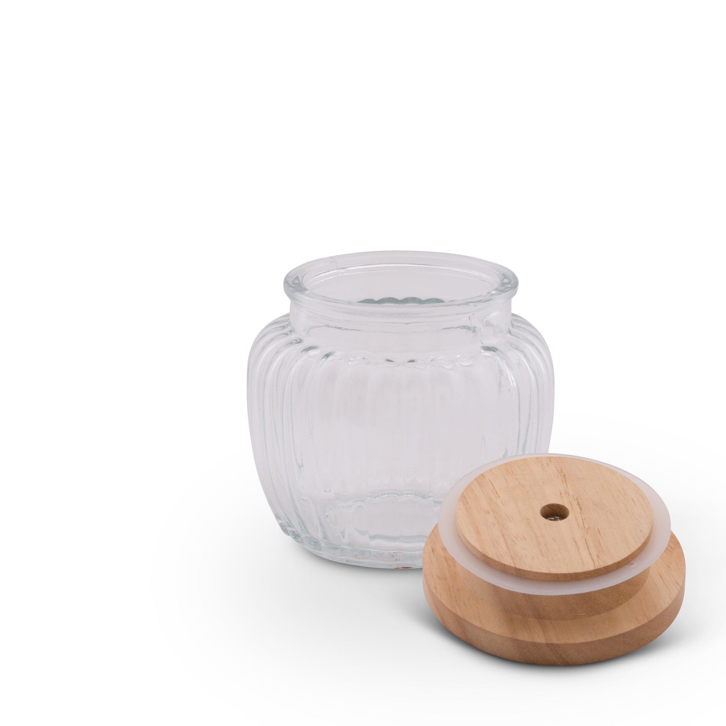 Shell Knob Glass Canisters