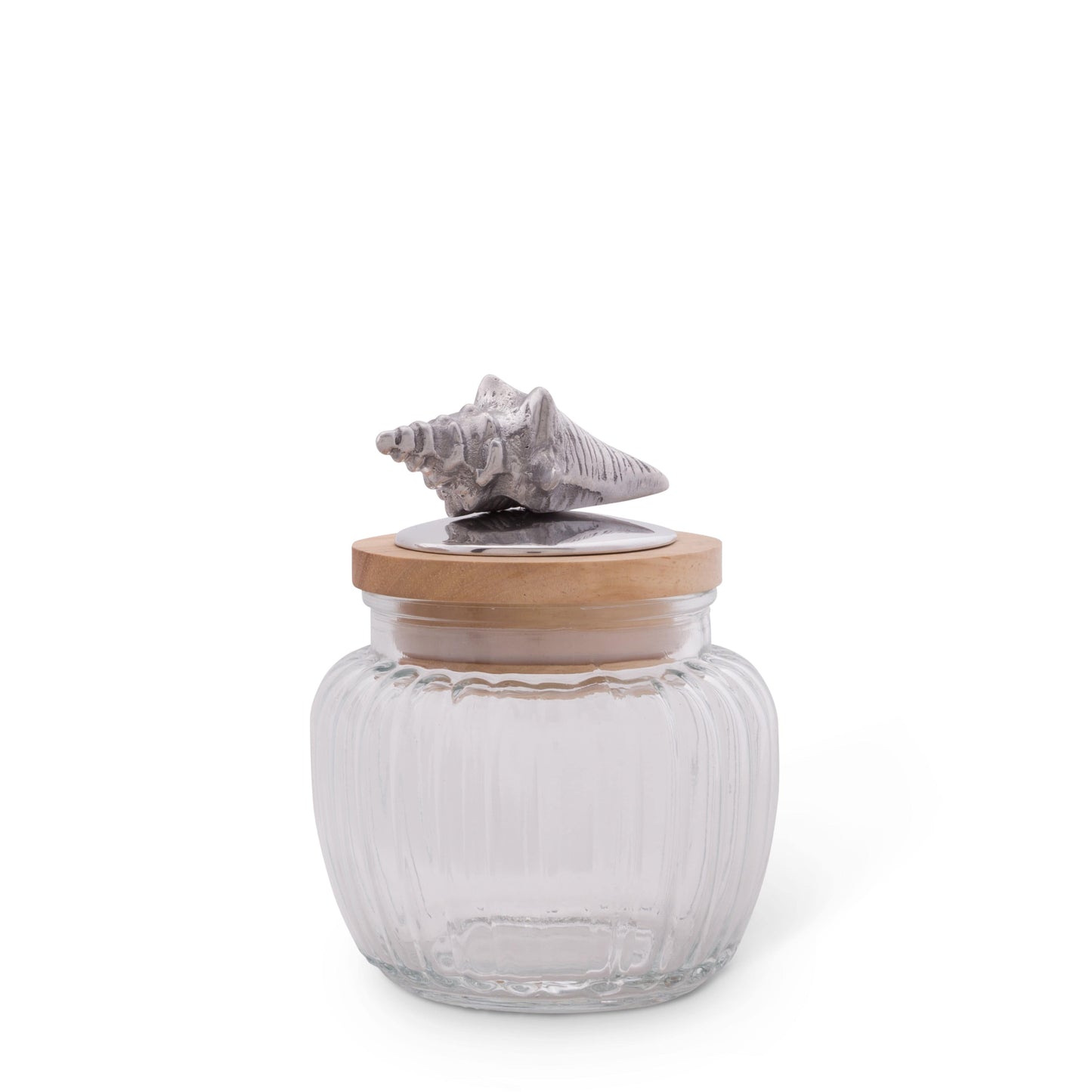 Shell Knob Glass Canisters