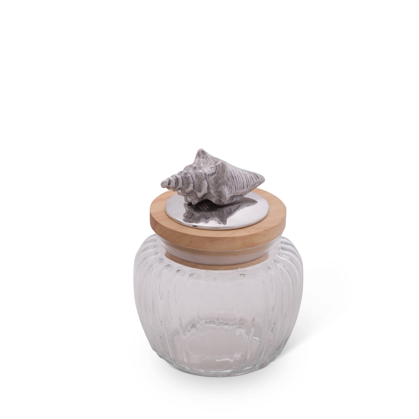 Shell Knob Glass Canisters