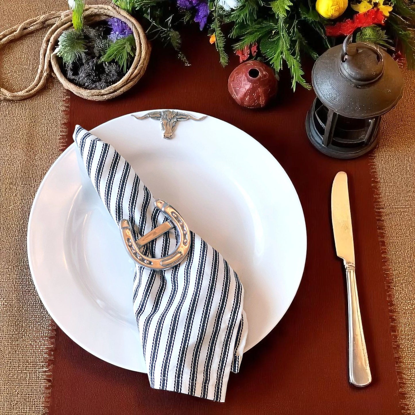 Longhorn Melamine Lunch Plates - Set of 4